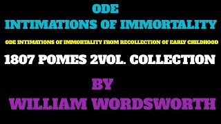 Ode Intimations of Immortality by william wordsworth [upl. by Ahsenaj]