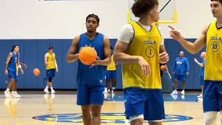 UCLA basketball practice video featuring defensive trapping drills 1029 [upl. by Ahsekahs]