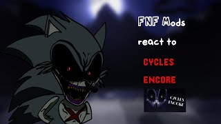 FNF Mods react to Cycles Encore with lyrics 6 shotsGRV [upl. by Thorin552]