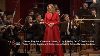 Renée Fleming with LODN L’heure exquise Chansons Grises No5 R Hahn  WHO 75 Healing Arts Concert [upl. by Nyladnewg]