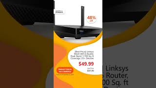 Best Price Linksys Mesh Wifi 6 Router DualBand 1700 Sq ft Coverage 25 Devices [upl. by Minny]