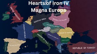 Magna Europa Timelapse  HOI4 Timelapse [upl. by Ekyt427]