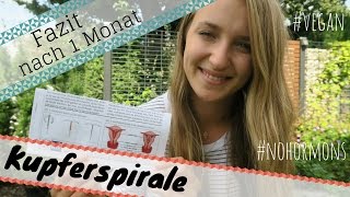 Fazit Kupferspirale  1 Monat  Dauer Blutung Schmerzen Nebenwirkungen  vegan lifestyle [upl. by Fairbanks]