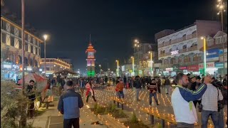 Ghanta Ghar at Lal Chowk illuminated on Diwali eve [upl. by Malony]