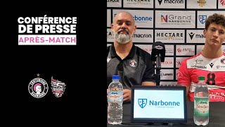 Conférence de presse daprèsmatch  Narbonne VS Cannes [upl. by Nnylaehs]