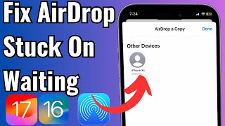 How To Fix AirDrop Stuck on Waiting Or Not Working on iPhone iOS 1617 [upl. by Sefton]