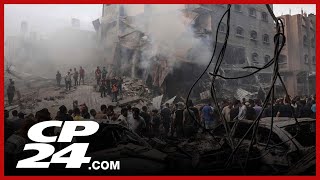 Israeli defence forces says over 200 targets struck in Gaza overnight [upl. by Ynatterb]