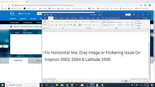 Fix Horizontal line Gray image or Flickering Issue On Inspiron 5583 5584 amp Latitude 3500 [upl. by Bunce]