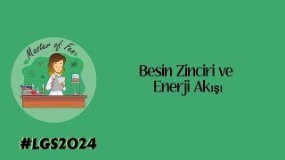 Besin Zinciri ve Enerji Akışı  LGS 2024 [upl. by Alger]