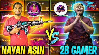 Best Battle Of Rare Gun Skins NayanAsin Vs 2B Gamer 2020 Draw Point😱 Gone Wrong  Garena Free Fire [upl. by Anirdnaxela299]