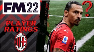 FM22  AC MILAN  PLAYER RATINGS SPECIAL  FM22 FootballManager2022 [upl. by Atwood]