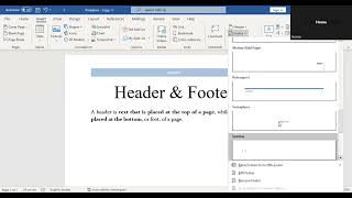 How to Add Remove amp Edit Header amp Footer in Word Document [upl. by Cohligan]