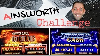 Ainsworth Challenge  5 PROGRESSIVE Slot Machines [upl. by Amehr]