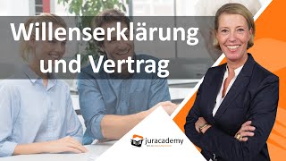 Willenserklärung amp Vertrag ► Jura online lernen auf juracademyde [upl. by Saxen327]