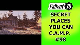 Fallout 76 Secret Places you can CAMP 98 [upl. by Orenid]