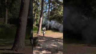 Matchlock Musket demonstration in Jamestown  LOUD jamestown shorts [upl. by Buke24]