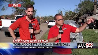 Video FOX23 looks at damage and severity of tornado that hit Barnsdall [upl. by Dino]