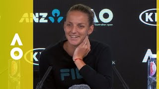 Karolina Pliskova press conference QF  Australian Open 2018 [upl. by Normand]