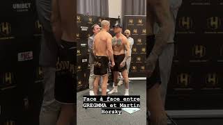 Le face à face entre GregMMA et Martin Horsky avant son combat à lHexagone MMA [upl. by Eeralih]