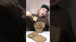 eat noodles cardboard asmr funny cardboard [upl. by Rosemarie]