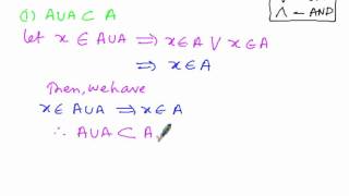 Algebra Proofs Laws of Set operations Idempotent Laws [upl. by Adnuhsed115]