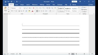 Shortcut Key to Draw Straight Lines in MS Word Word 20032019 [upl. by Eiuqram438]