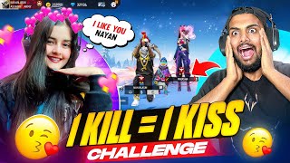 1 Kill  1 kiss Challenge with Cute Streamer 😁  Garena Free Fire Max [upl. by Orpheus949]