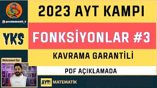 FONKSİYONLAR 3 2023 AYT SINAV TARZI SORULAR 2023yks [upl. by Mab]