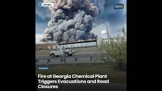 A fire at BioLab in Conyers Georgia forced evacuations and road closures  USA [upl. by Einwahs423]