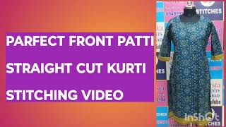 easy front Patti kurti stitching l for beginners [upl. by Reneta967]