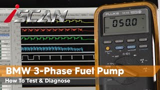 3Phase Fuel Pump Testing amp Diagnosing  BMW Vehicles  How To Test Fuel Pressure and Voltage [upl. by Wilhelm175]