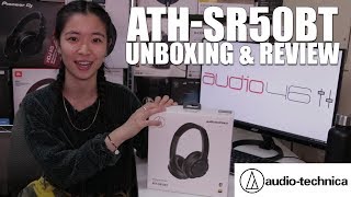 New AudioTechnica SR50BT w Bluetooth and Noise Cancelling  Unboxing amp Review [upl. by Sib]