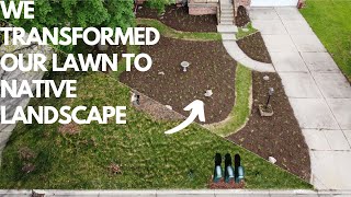 Transforming front yard from turf to native Michigan landscape [upl. by Anastatius]