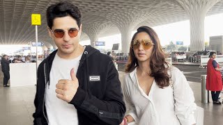 Kiara Advani amp Sidharth Malhotra Spotted At Mumbai Airport [upl. by Viddah]