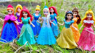 ASMR 5 MYSTERY SURPRISES Disney Princess Mattel Miniature Dolls Satisfying Unboxing NO Talking Video [upl. by Heath336]