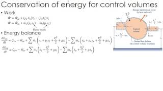 Thermodynamics Lecture 12 Control Volume Energy Balance [upl. by Harlow]