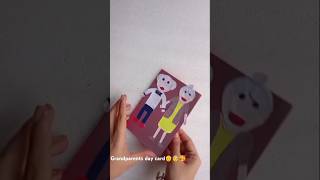 grandparents day card  beautiful card for grandparents👴👵 shortsviralvideo craft art artwork [upl. by Zanahs]