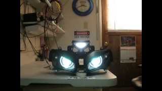 0307 1000RR 9 55w HID  BiXenon Projector Headlight RetroFit by Sick HIDs [upl. by Phoebe391]