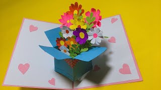 Flowerpot pop up card tutorial  Handmade Gift card tutorial  DIY greeting card  DG Handmade [upl. by Saile473]