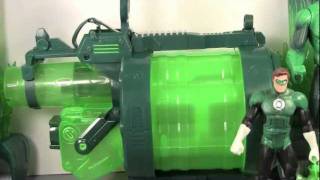 Green Lantern Movie Colossal Cannon amp Power Slingers Battle Fist amp Cosmic Claw Role Play Toy Review [upl. by Asenaj]