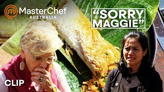 Maggie Beer Cant Stand Heat  MasterChef Australia  MasterChef World [upl. by Narda]