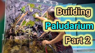 Building an AMAZING PALUDARIUM  planting 🌿 part 2 [upl. by Salokcin]