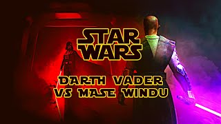 Star Wars Darth Vader vs Mace Windu  Episode I [upl. by Krakow]