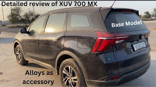 Detailed review of XUV700 MX  Base Model  Mahindra genuine Alloys [upl. by Nelda177]