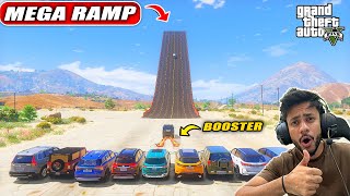 INDIAN BOOSTER CARS VS MEGA RAMP JUMP😍😨 GTA 5 [upl. by Nonnahs]