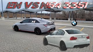 ELANTRA N BATTLES TUNE BMW N54 335I [upl. by Klement669]