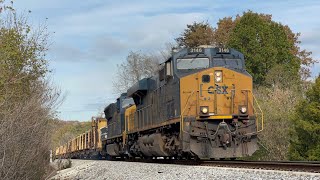 CSX ES44AH 3146 Leads Rail Train W02829 on 11424 [upl. by Aisital]