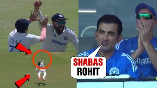 All Indian Players SHOCKED by Rohit and Siraj incredible catch 🤯  IND vs BAN 2nd Test Latest News [upl. by Yeuh227]