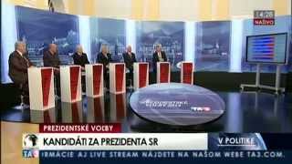 Predvolebná debata prezidentských kandidátov [upl. by Hitt]