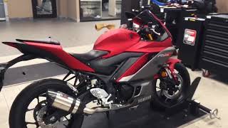 2019 YZF R25 KIRMIZI  MİVV SUONO STEEL FULL SYSTEM EXHAUST EGZOZ SOUND [upl. by Sacrod]